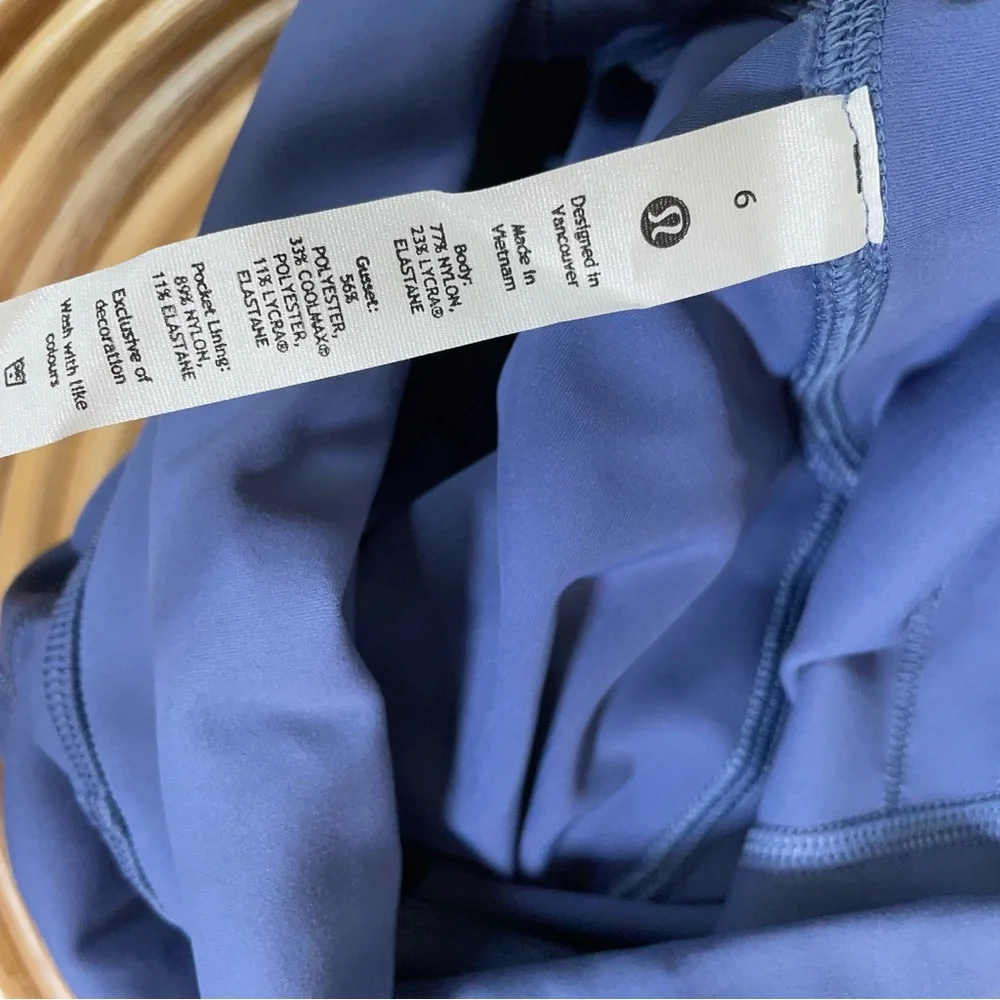 🆕 lululemon Wunder under train pocket water drop blue size 6 - Picture 4 of 5